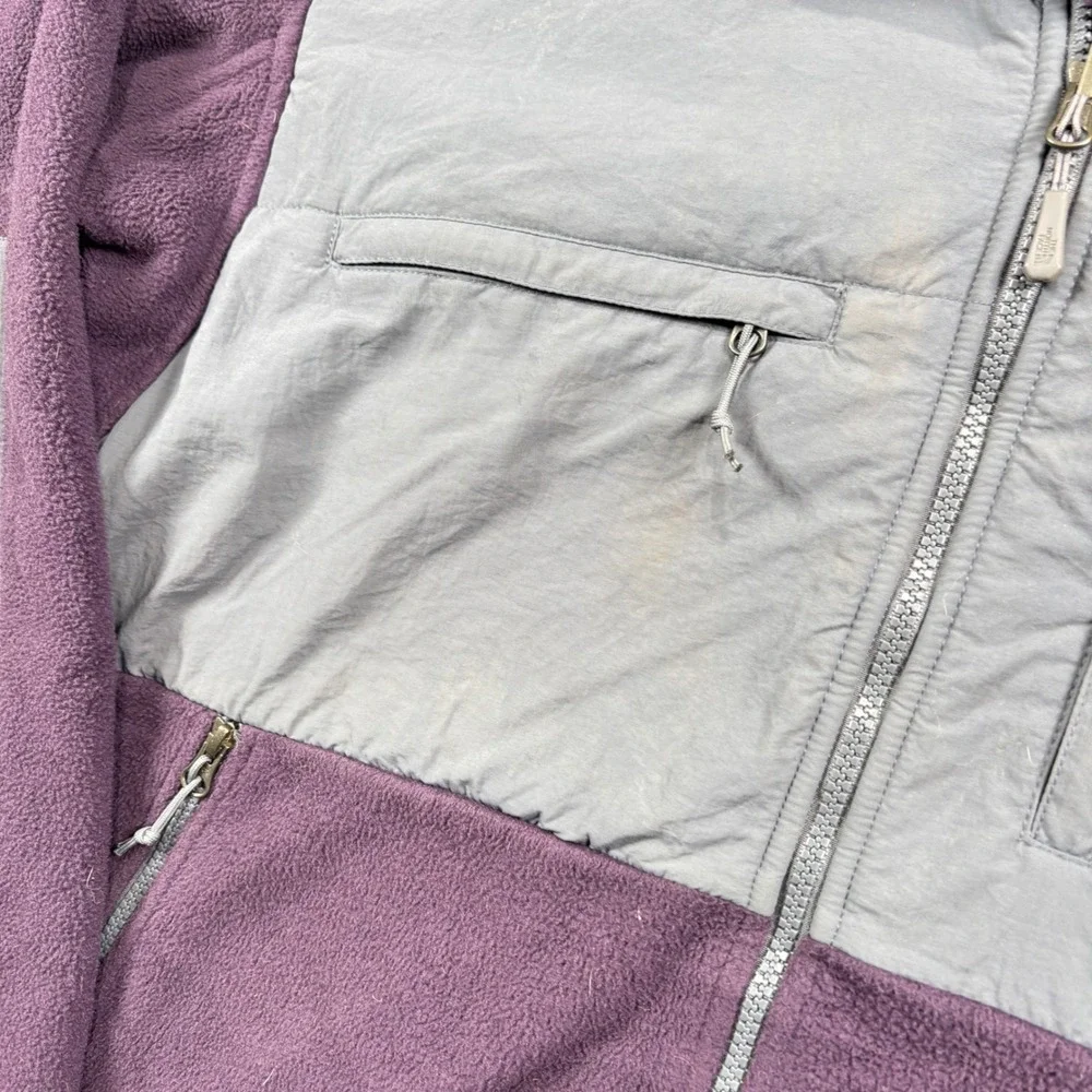 The North Face Denali Jacket Men XL Purple Gray Fleece Full Zip Outdoor Coat